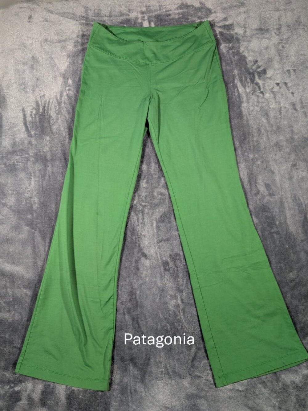 Patagonia Pants Womens Medium Green Rhythm Flare Yoga Activewear Stretch Gym Y2K